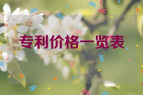 專利購買價格一覽表  第1張