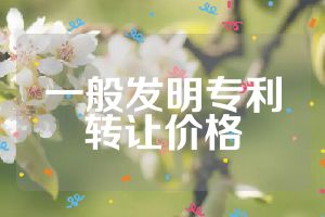 一般發(fā)明專利轉(zhuǎn)讓價格