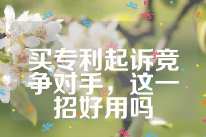 買專利起訴競爭對手，這一招好用嗎