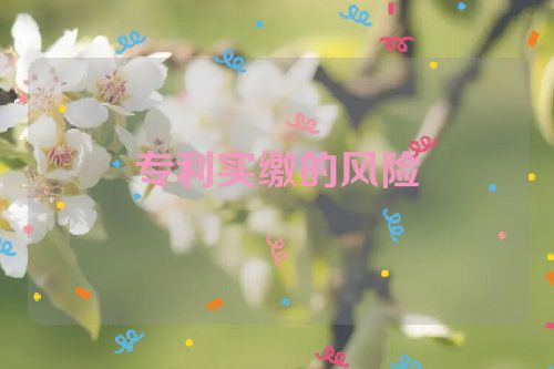 專利實繳的風(fēng)險