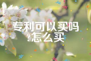 專利可以買嗎?怎么買